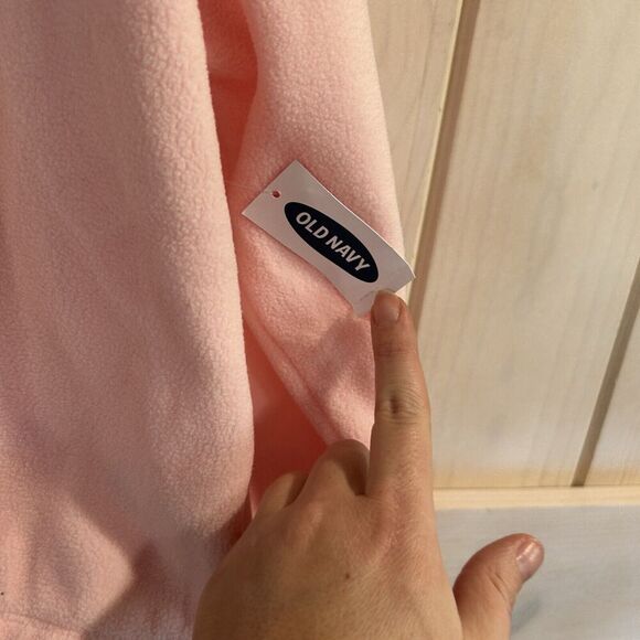 Old Navy Womens Pullover Quarter Zip Large Pink Pockets Thumb Hole Loose Fit - Picture 5 of 15
